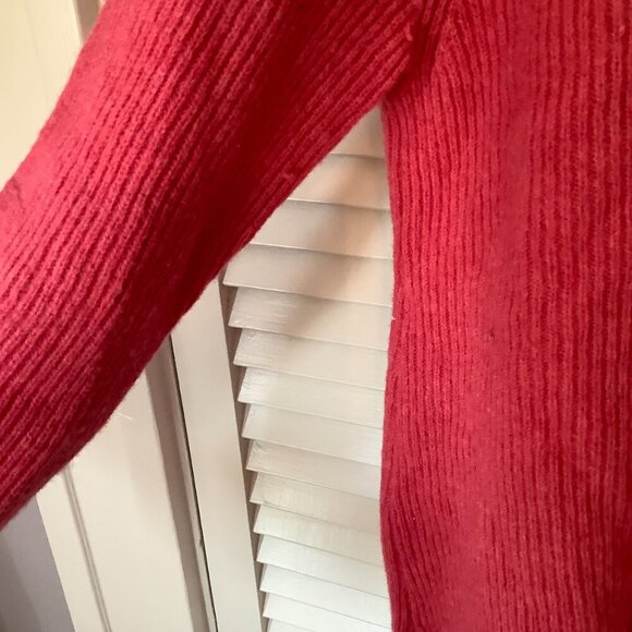 Sundance sweater large turtleneck ribbed pink lambswool cowlneck - Picture 4 of 8